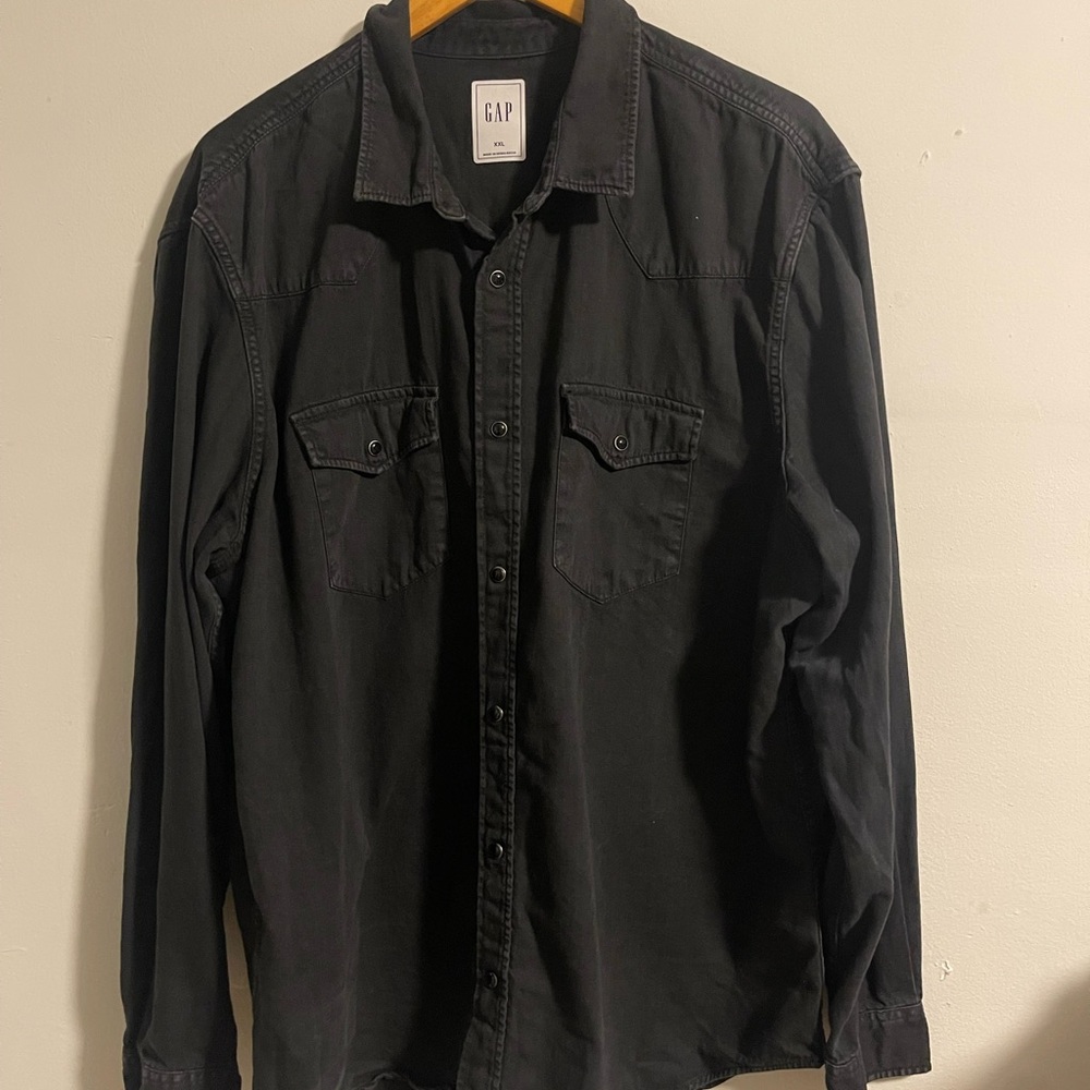 Denim Western Shirt in Slim Fit (2XL)